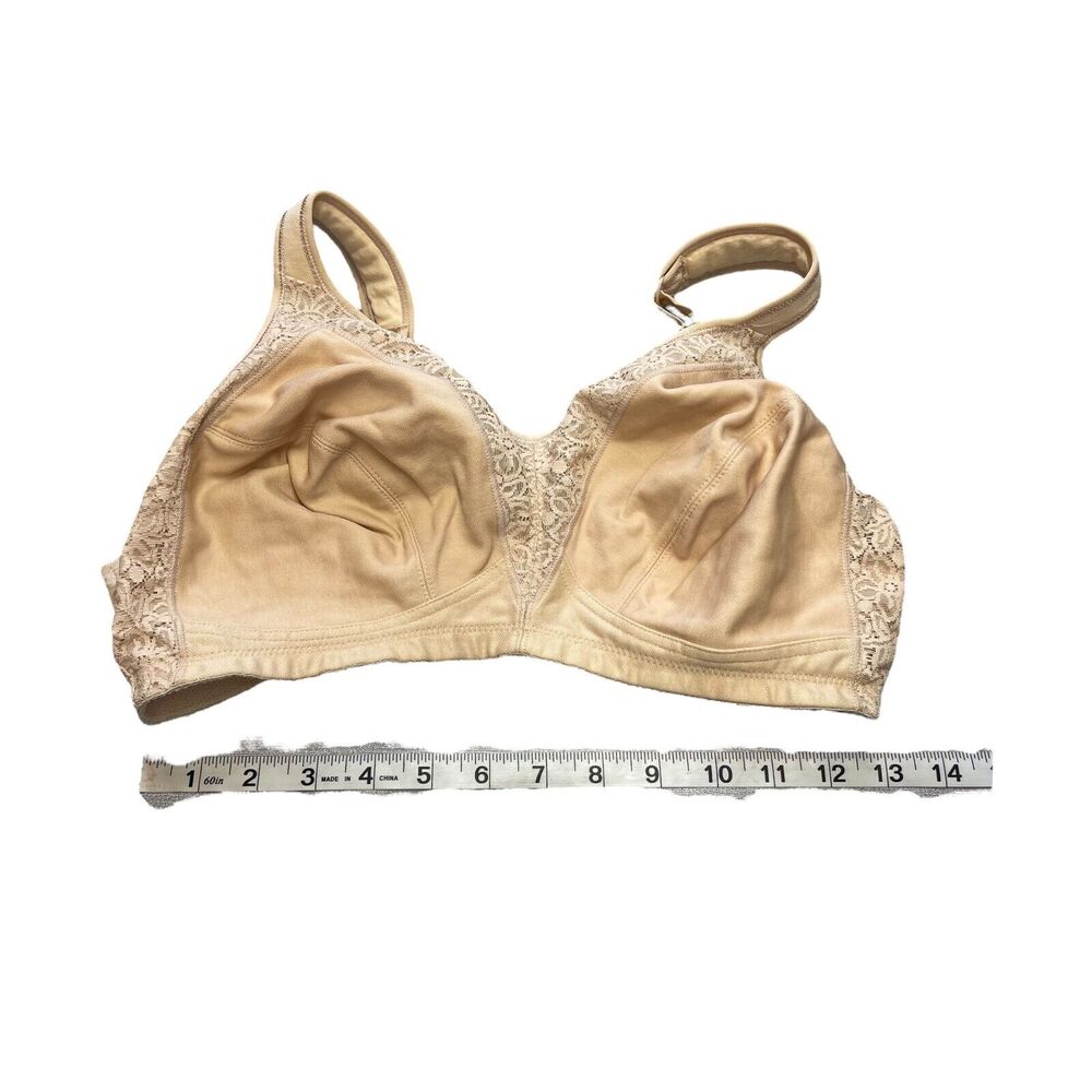 Underscore Full Coverage Bra Women's 38D Beige Lace Wireless Adjustable Strap - Picture 6 of 6